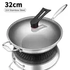 Non Stick Pan Wok 32/34cm Honeycomb Pot Gas Induction Cooker