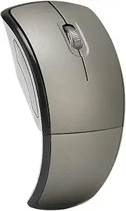 Folding Wireless Mouse, 1600DPI Matte 2.4G Wireless Foldable Mouse for Windows, Portable Compact Wireless Arc Mouse for Office, Gaming, Travel (Gray)