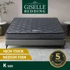 Giselle Bedding Mattress 16cm King Bonnell Spring Tight Top Medium Firm Foam