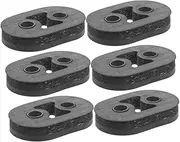 Tailpipe Damping Hangers 6pcs Rubber Exhaust Mounting Bushings for Car