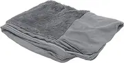 Furhaven Plush & Suede Sofa-Style Dog Bed Replacement Cover - Gray, Large