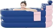 Portable Bathtub | Outdoor & Indoor Foldable SPA Tub | Portable Inflatable Bathtub with Bath Pillow Lumbar Support Side Storage Pocket for Adults, Outdoor & Indoor SPA Tub