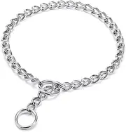 Dog Chain Collar Dog P Chain Choke Chain for Small Dogs Training Walking Teddy Samoyed Shiba Inu-SMALL