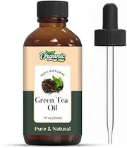 Organic Zing Green Tea (Camellia sinensis) Oil | Pure & Natural Carrier Oil for Skincare, Hair Care & Massage- 30ml/1.01fl oz