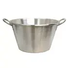 19"W x 11-1/2''H Carnitas Cazo Stainless Steel Caso Pot Pan Wok Gas Stove burner