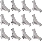 12 Pcs Refrigerator Shelf Clips Silver Fridge Cooler Shelf Support Replacement Freezer Shelf Clip for Refrigerator Cooler Freezer Fridge Shelves Kitchen