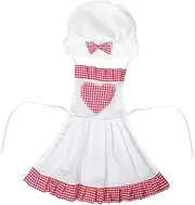 LRXIYODE 1 Set Costume For 100 Days Photoshoot Newborn Photography Props Toddler Apron And Chef Hat Set Creative Baby Photo Prop
