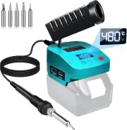 Soldering Iron Station kit Digital LCD Display for Makita 18V Battery, Cordless