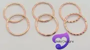(14mm)18ct ROSE GOLD PLATED on Solid Sterling Silver Hinged Sleeper Earring