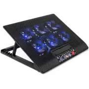 Notebook Laptop Cooling Stand 6 Fan With Dual USB Port For 12"-17" Ultra Slim