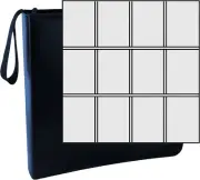 3 D-Ring Large Format Zipper Binder for up to 600 Sports/Trading Cards - Dark Bl