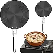 Heat Diffuser Plate, Aluminum Alloy Heat Conduction Plate Double Sided, Flame Guard Induction Hob Ring Plate, Washable Induction Cooktop Converter Plate for Most Cookwares (A)