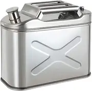 5L/10L/15L/20L Fuel Gasoline Petrol Diesel Gas Cans Tank Container Backup, 201 Stainless Steel Jerry Can for Motorcycle Automobiles Lawn Mower Boating Camping,10L
