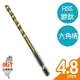 【Panrico 百利世】4.8mm HSS 高速鋼鍍鈦六角軸鑽頭 鐵工木工用六角鑽尾 適用電動起子機 電動攻牙機