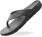 [NUUSOL] Unisex Cascade Flip Flops; Non-Slip Hiking/Plantar Fasciitis Footwear; Soft Cushion, Lightweight & Comfortable; Arch Support & Textured Footbed, Pain Relief for Joint, Neck & Back Injuries