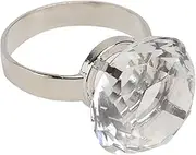 BESTOYARD Big Diamond Ring Wedding Finger Ring Bridal Statement Cubic Zirconia Ring Diamond Rings Trendy Decor Wedding Favors Wedding Adornment Wedding Decor Proposal Ring Crystal Metal