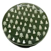 4 Eli+Ana Christmas Pine Tree Winter Forest Woods DINNER Plate Set Holiday 11"