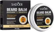 SADOER Beard Balm for Men | 20g Natural Beard Care Cream with beeswax | Moisturising & Softening Beard Conditioner | Non-Greasy Formula | Men's Grooming Essentials