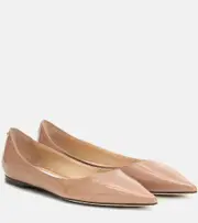 [Jimmy Choo] Jimmy Choo Love patent leather ballet flats AU 3 beige