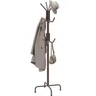 Bronze Standing Coat Rack Hat Hanger Organizer Freestanding Entryway Storage
