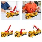 Inertia Crane Truck Toy Pull Back Car Model for Boys Valentine's Day Gifts