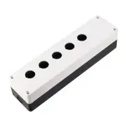 Push Button Switch Control Station Box 22mm 5 Button Hole White and Black