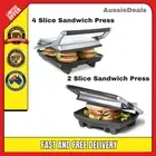 2 or 4 Slice Sandwich Maker Press Large Grill Non Stick Electric Grill Toaster