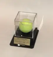 Tennis Ball Personalized Acrylic Display Case -with Octagon Base