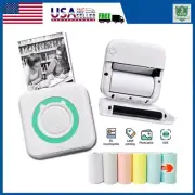Mini Pocket Thermal Printer, Bluetooth Inkless Photo Label Printing Roll Paper