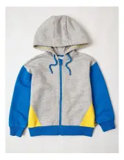 [Milkshake] Teddy Fleece Smiley Face Sweat Top in Grey Marle
