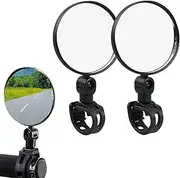 Bicycle Mirrors, Rear View Mirrors, 360° Rotatable Bicycle Mirrors, Foldable for Handlebars, 15-32 mm, for Bicycle E-bike, Pack of 2