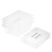 SOGA 150mm Clear Gastronorm GN Pan 1/2 Food Tray Storage Bundle of 4 with Lid