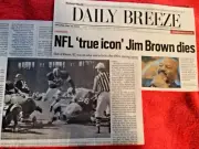 OBITUARY JIM BROWN 1936 - 2023 FOOTBALL PLAYER FULLBACK NFL STAR ACTOR ACTIVIST