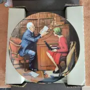 Norman Rockwell, Edwin Knowles Collection, The Professor, 1986 COA