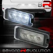 For VW Golf Beetle Porsche 911 987 White LED Rear Bumper License Plate Light Set