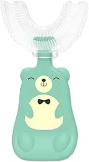 Ninety Percent of Children Aged 2-7 Years Refuse To Brush Their Teeth. Our Upgraded Version of the Electric Toothbrush is Designed With a Animal Pattern & U Shaped B green-A