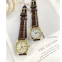 在飛比找蝦皮購物優惠-CASIO復古羅馬數字石英錶 皮質錶帶 大小鏡面情侶對錶 日