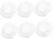 [ASAKKURA] 6pcs Hat for Women Men Hat Brim Bucket Ponytail Hole Kitchen Net Cap for Hair White