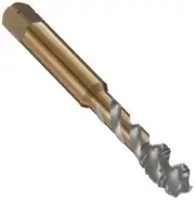Dormer E007 Powdered Metal Spiral Flute Threading Tap, Gold Oxide Finish, Rou...