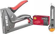 Miles Gun Tacker/Staple Gun M23210 Combo + 23-8H Staple (1pc) | Stapler Gun for Wood | Textile | Leather | Canvas | Iron Board | Upholstery