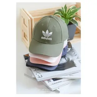 【商城正品｜現貨】adidas Originals 愛迪達 帽子 老帽 棒球帽 遮陽帽 三葉草 刺繡 電繡 黑 軍綠