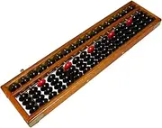 Hohopeti 17 Column Abacus Sturdy Wooden Chinese Calculator for Home School Learning