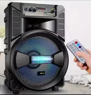 8” In Portable Bluetooth Speaker Sub Woofer Heavy Bass Sound System Party & Mic