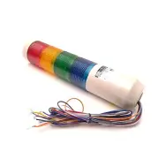 Menics PREF-402-RYGB 4 Stack LED Tower Light 24 VAC/DC 9 Wire Flying Leads