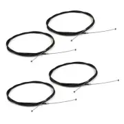 (Pack of 4) Throttle Control Cable, 100", Barrel & Ball Ends for Go Cart & ATV