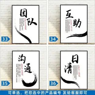 字畫 掛畫 裝飾畫 辦公室裝飾畫勵志掛畫字畫企業文化背景牆壁畫公司團隊會議室標語『FY00359』