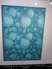 *3-D Clam Shell Embossing Folder Beach Nautical Theme Cardmaking Seashells NIP