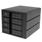 StarTech 4 Bay 3.5" SATA/SAS HDD Trayless Mobile Rack Backplane w/Fan HSB4SATSAS
