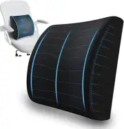 Lumbar Support Pillow for Office Chair Car Seat, Ergonomic Memory Foam Back S...