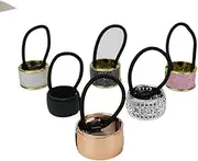 Pomeat Pack of 6 Plastic Cuff Wrap Ponytail Holder Hair Tie Fashion Accessory Set for Women Girls